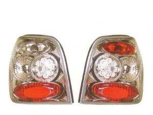 画像1: POLO 6N2 2000〜 リボルバールック クリアー/クロム LEDテールランプ T-3