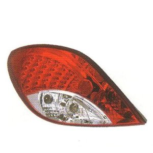 画像: PEUGEOT 207 3/5ドア レッド/クリアー LEDテールランプ T-3