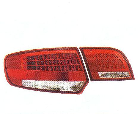 画像1: AUDI A3 8P SPORT BACK レッド/クリスタル クリアー LEDテールランプ T-1